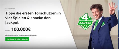 Mit dem Betway 4 Knipser auf Torschützen tippen & Jackpot .